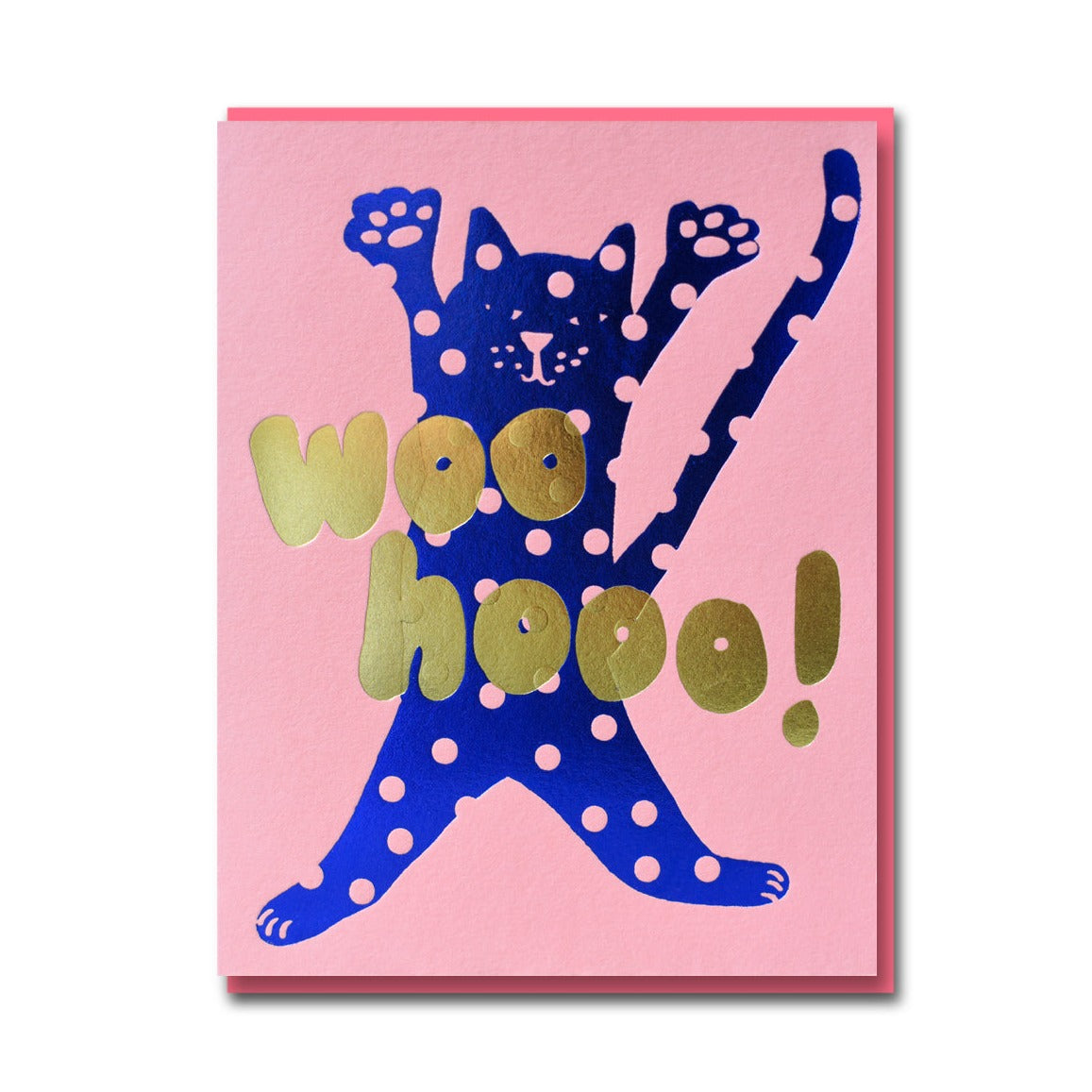 Joyful Spotty Cat Greeting Card