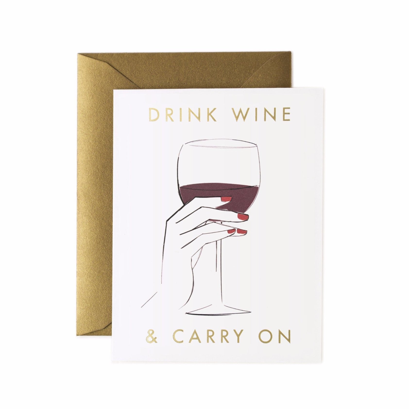 Drink Wine & Carry On Card