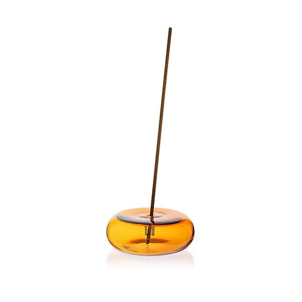 Amber Pebble incense holder